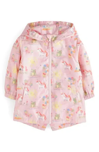 Next Kids' Water Resistant Hooded Jacket In Pink Unicorn