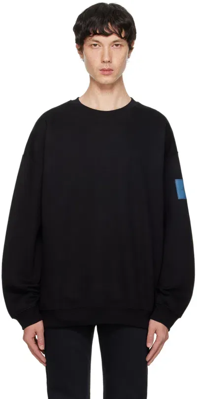 N.hoolywood Black Logo Patch Sweatshirt In 0100 Black