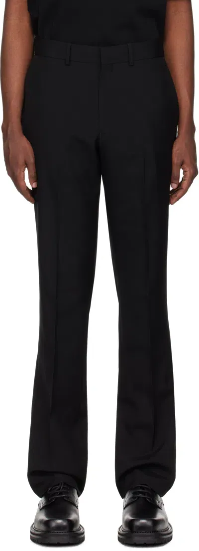 N.hoolywood Black Slim Straight Slacks Trousers