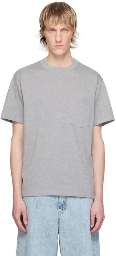 N.hoolywood Gray Crewneck T-shirt In T.gray