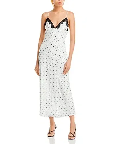 Nia Jasmine Dot Print Dress In White