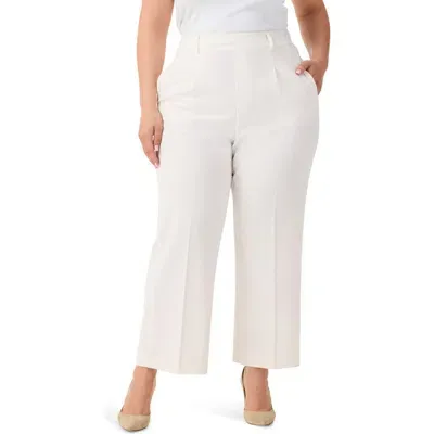 Nic + Zoe Nic+zoe Avenue Wide Leg Ankle Pants In Classic Cream