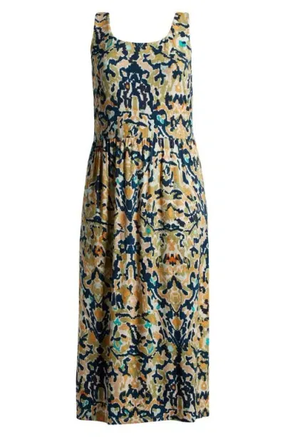 Nic + Zoe Nic+zoe Danielle Vineyard Glow Maxi Dress In Indigo Multi