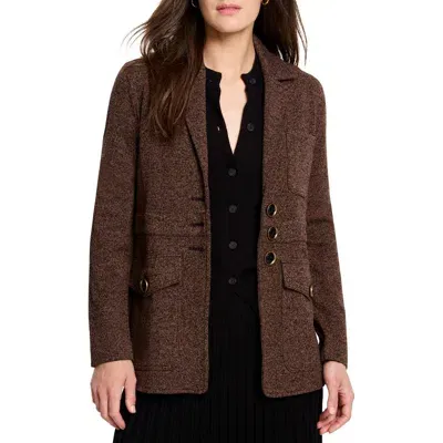 Nic + Zoe Nic+zoe Editor Blazer In Coffee Bean