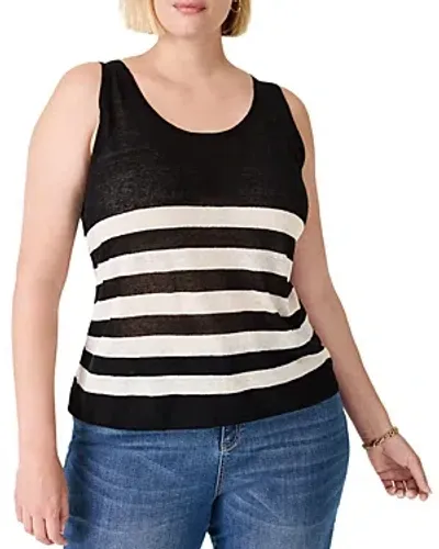 Nic+zoe Plus Sweater Tank In Black Multi