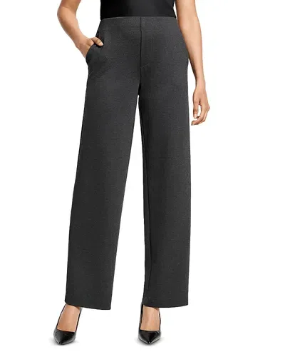 Nic + Zoe Nic+zoe Ponte Wide Leg Pants In Charcoal