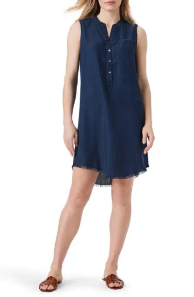 Nic + Zoe Throw On Sleeveless Denim Dress In Blue