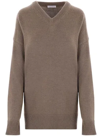 Niccolò Pasqualetti Cashmere Sweater In Taupe Melange