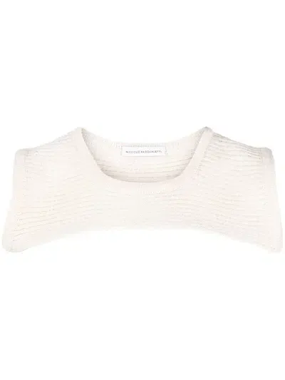 Niccolò Pasqualetti Crochet-knitted Crop Top In Neutrals