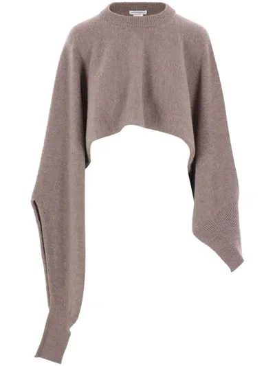 Niccolò Pasqualetti Draped Sweater In Light Brown