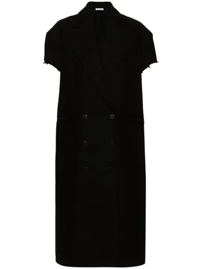 Niccolò Pasqualetti Raw-cut Coat In Black