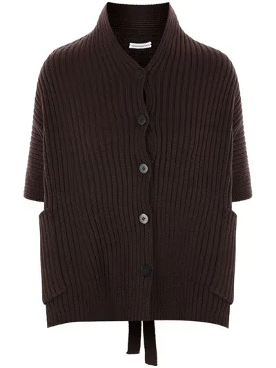 Niccolò Pasqualetti Ribbed-knit Top In Brown