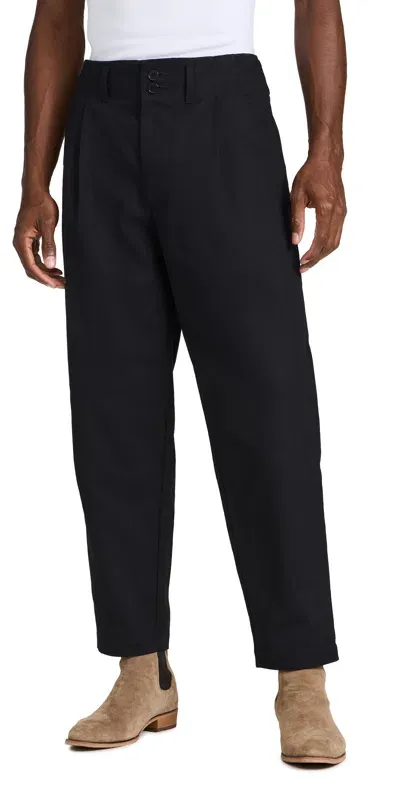 Nicholas Daley Pleated Trousers Black