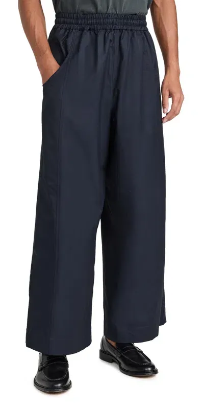 Nicholas Daley Wide Leg Pull On Trousers Navy