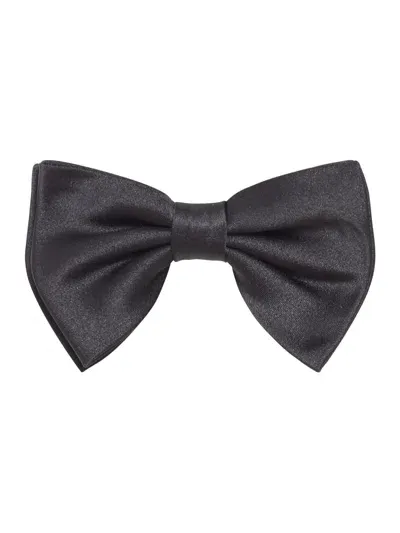 Nicky Silk Bow Tie In Black