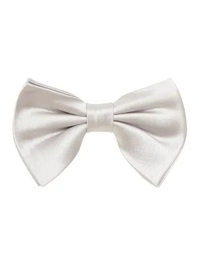 Nicky Silk Bow Tie In Grey