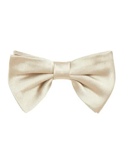 Nicky Silk Bow Tie In Nude & Neutrals