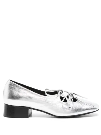 Nicole Saldaã±a Silver Isabel Ballerina Flats