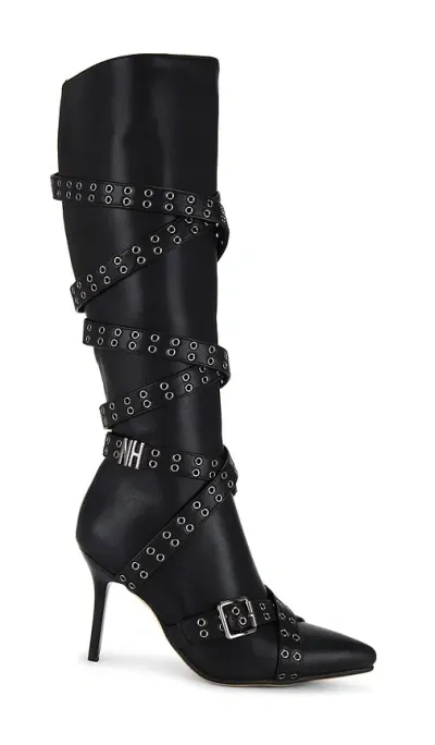 Niihai Nii Hai Strappy Boots In Black