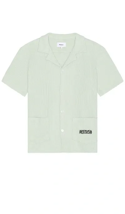 Nikben Waffle Havana Shirt In 薄荷色