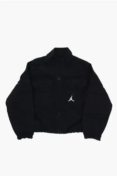 Nike Air Jordan Utility Jacket With Side Logo In Black