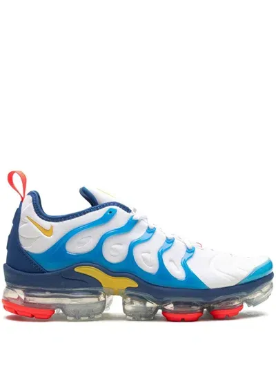 Nike Air Vapormax Plus "citron Pulse" Sneakers In White/citron Pulse-i