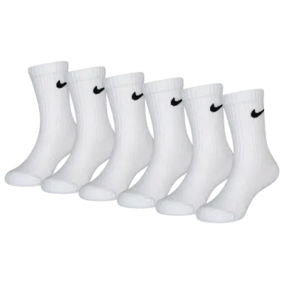 Nike Kids' Boys   Dri-fit Performance Basic Crew Socks In White/white