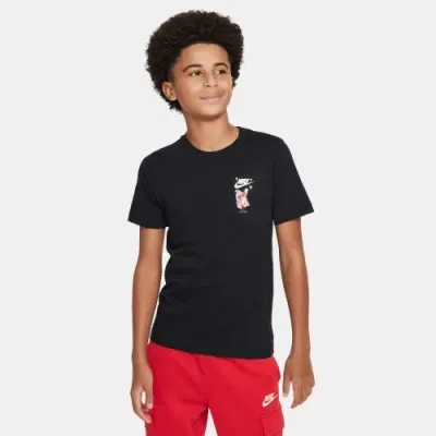 Nike Boys   Nsw Boxy 3 T-shirt In Black/black