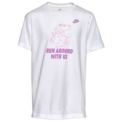 Nike Boys   Run Around T-shirt In White/white