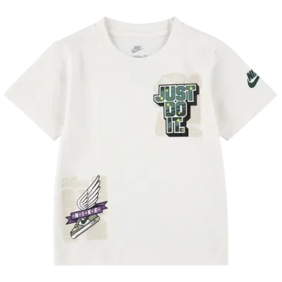 Nike Kids' Boys   Step Up Your Game Short Slv T-shirt In Sail/green