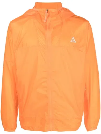 Nike Men's  Acg "cinder Cone" Windproof Jacket In Orange