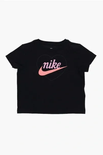 Nike Cotton Printed New Impressions Graphic Crew-neck T-shirt In Black