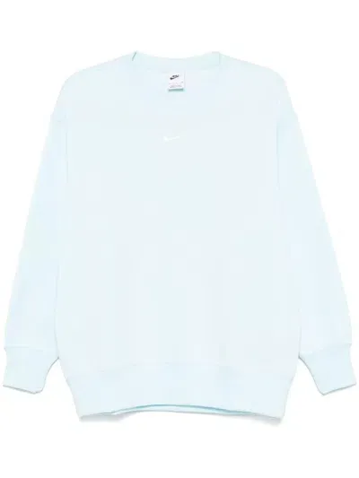 Nike Crew Neck Sweatshirt In Blue