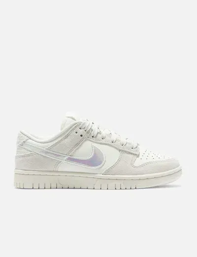 Nike Dunk Low "ridescent Swoosh" Sneakers In White