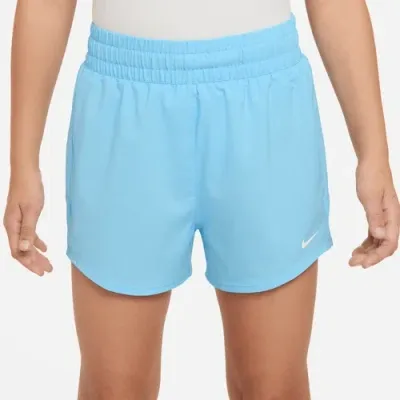 Nike Kids' Girls   Dri-fit One Woven Hr Shorts In Aquarius Blue/white