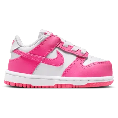 Nike Girls   Dunk Low In Laser Fuchsia/white