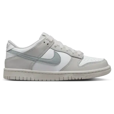 Nike Girls   Dunk Low In White/light Silver/phantom