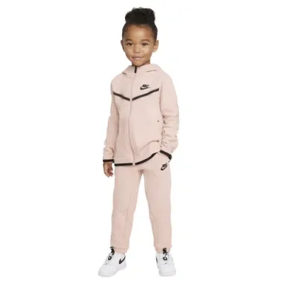 Nike Kids' Girls   Tech Fleece Set In Black/pink Oxford