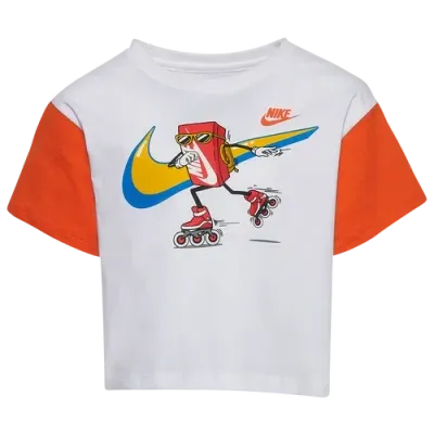 Nike Girls Preschool   Cool After School Graphic T-shirt In White/black