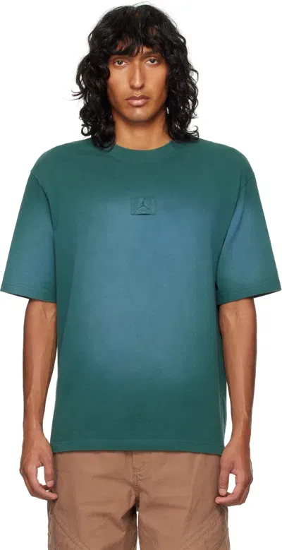 Nike Green & Blue Jordan Flight Essentials 85 T-shirt In Oxidized Green