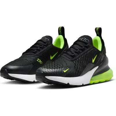 Nike Kids' Air Max 270 Sneaker In Black/volt/lightening