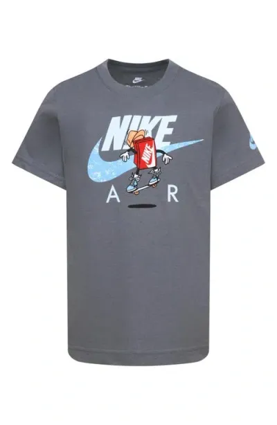 Nike Kids' Boxy Air Graphic T-shirt In Smoke Grey