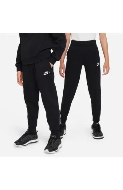 Nike Kids' Club Fleece Joggers In Black/white