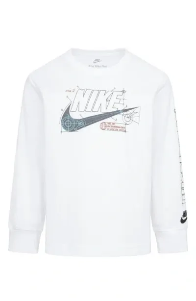 Nike Kids' Future Utility Long Sleeve Graphic T-shirt In White