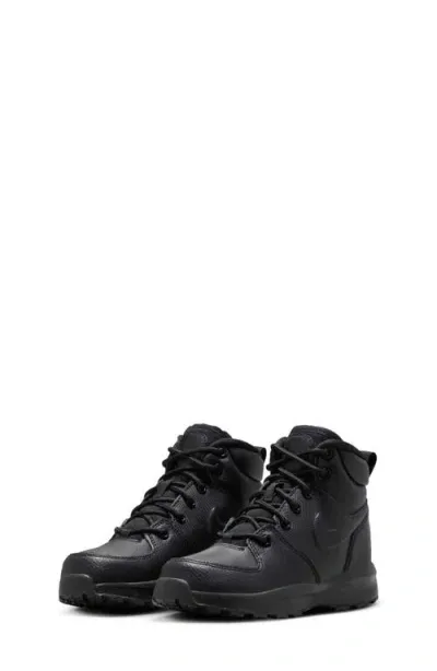 Nike Kids' Manoa Sneaker Boot In Black/black/black