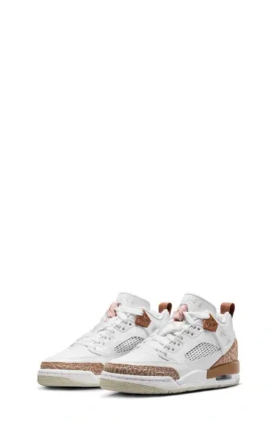 Nike Kids' Spizike Low Sneaker In White/brown/light Bone