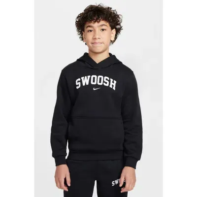 Nike Kids' Sportswear Club Fleece Basketball Hoodie In Black/white