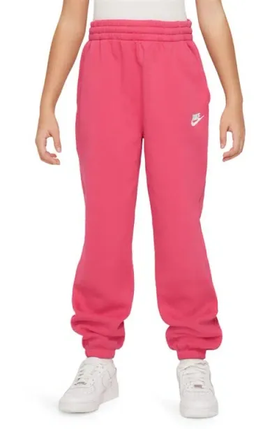 Nike Kids' Sportswear Club Fleece Sweatpants In Aster Pink/aster Pink/white