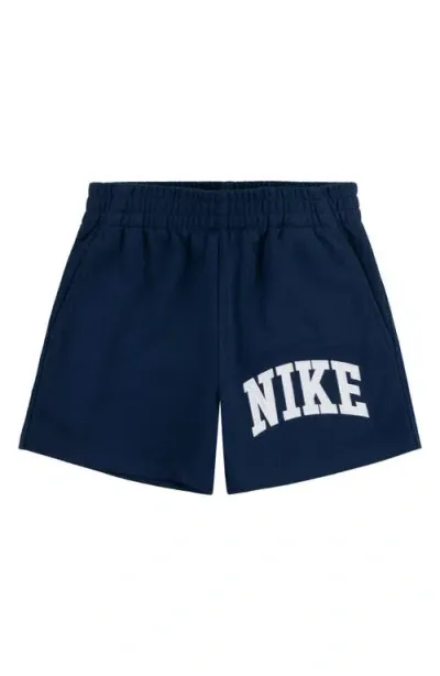 Nike Kids' Sportswear Club Logo Sweat Shorts In Midnight Navy