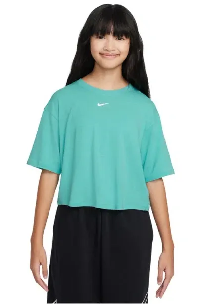 Nike Kids' Sportswear Dri-fit One T-shirt In Green Frost/white